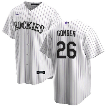 Austin Gomber Colorado Rockies white jersey