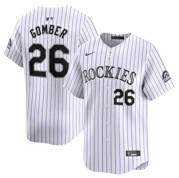 Austin Gomber Colorado Rockies white Home jersey