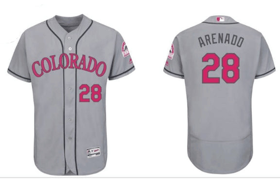 Nolan Arenado Colorado Rockies gray jersey