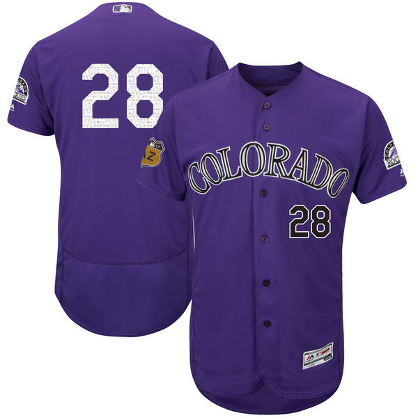 Nolan Arenado Majestic Colorado Rockies purple Authentic jersey