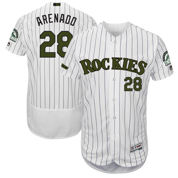 Nolan Arenado Majestic Colorado Rockies white Authentic jersey