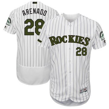 Nolan Arenado Majestic Colorado Rockies white Authentic jersey