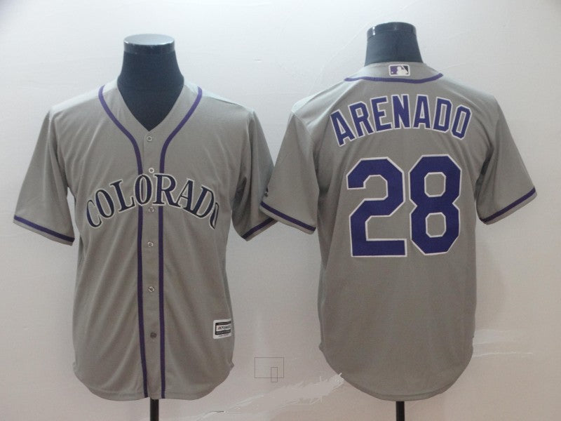 Nolan Arenado Nado Colorado Rockies grey jersey