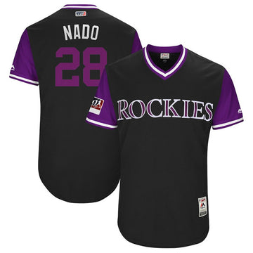 Nolan Arenado Nado Majestic Colorado Rockies black-purple jersey
