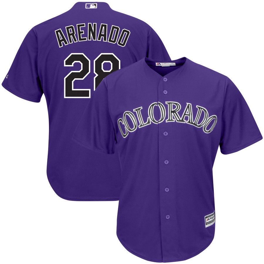 Nolan Arenado Nado Colorado Rockies purple jersey