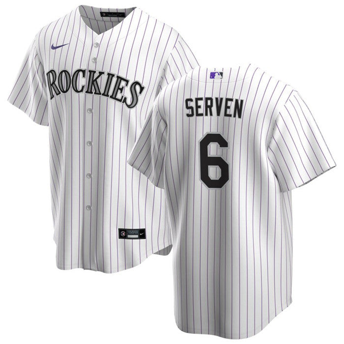 Brian Serven Colorado Rockies white jersey