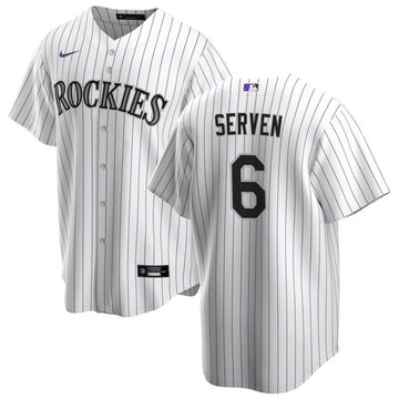 Brian Serven Colorado Rockies white jersey