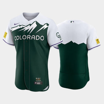 Custom Colorado Rockies green City Connect jersey