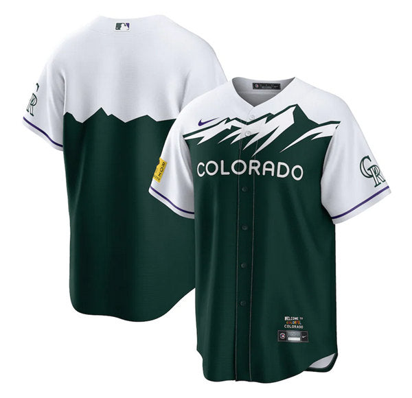 Custom Colorado Rockies green City Connect jersey