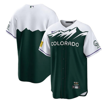 Custom Colorado Rockies green City Connect jersey