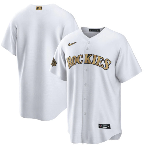 Custom Colorado Rockies white All-Star jersey