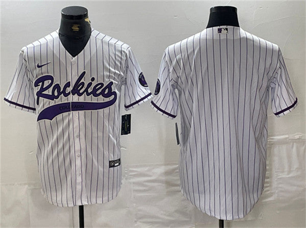 Custom Colorado Rockies white jersey