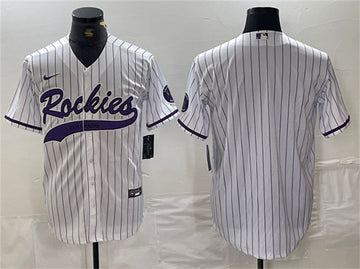 Custom Colorado Rockies white jersey