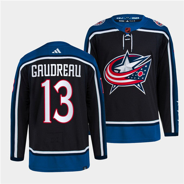 Johnny Gaudreau Columbus Blue Jackets navy Reverse Retro jersey