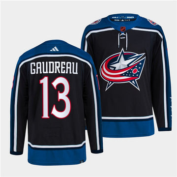 Johnny Gaudreau Columbus Blue Jackets navy Reverse Retro jersey