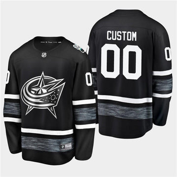 Custom Columbus Blue Jackets black jersey