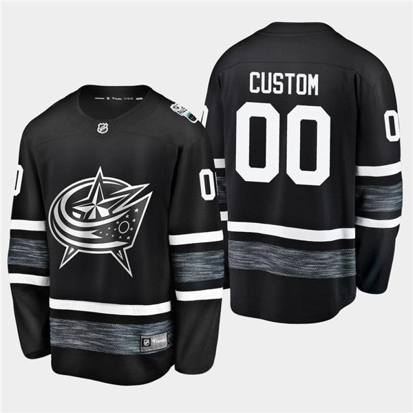 Custom Columbus Blue Jackets black jersey
