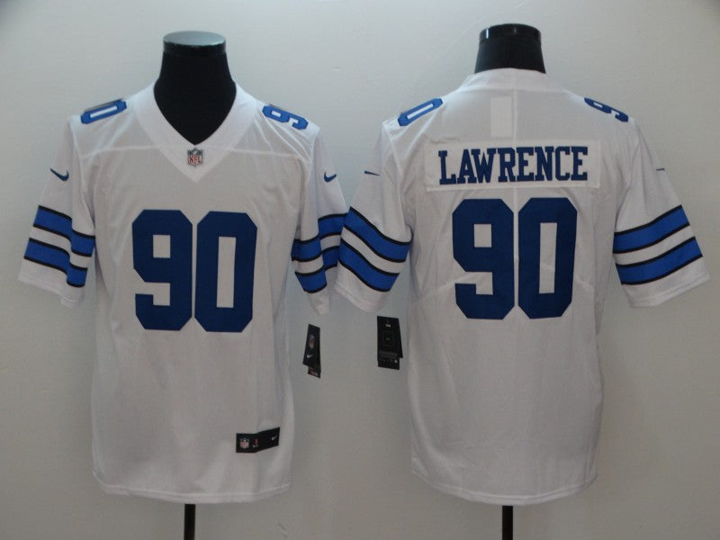 Cowboys #90 Demarcus Lawrencs White Jersey