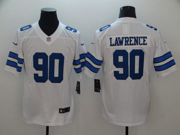 Cowboys #90 Demarcus Lawrencs White Jersey