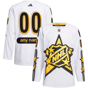 Custom NHL All-Star white Game jersey
