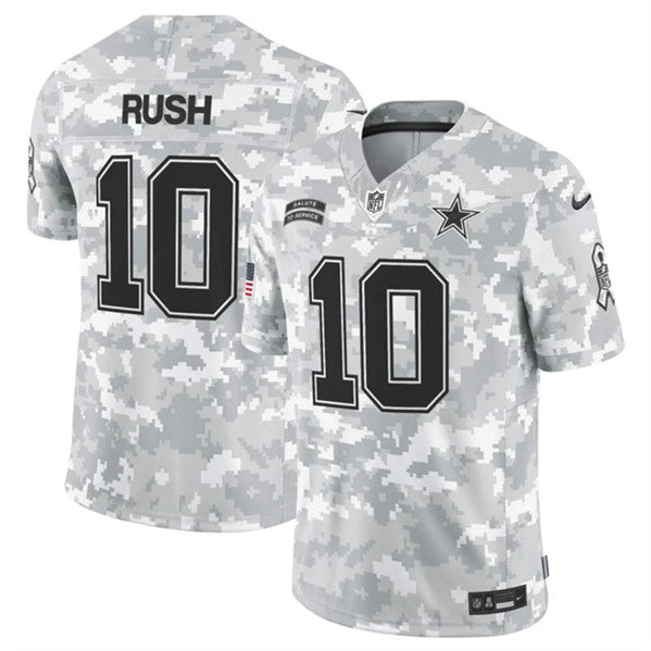 Cooper Rush Arctic Dallas Cowboys camo Salute To Service jersey