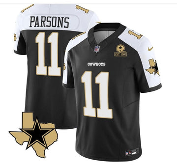 Micah Parsons Dallas Cowboys black-white FUSE jersey