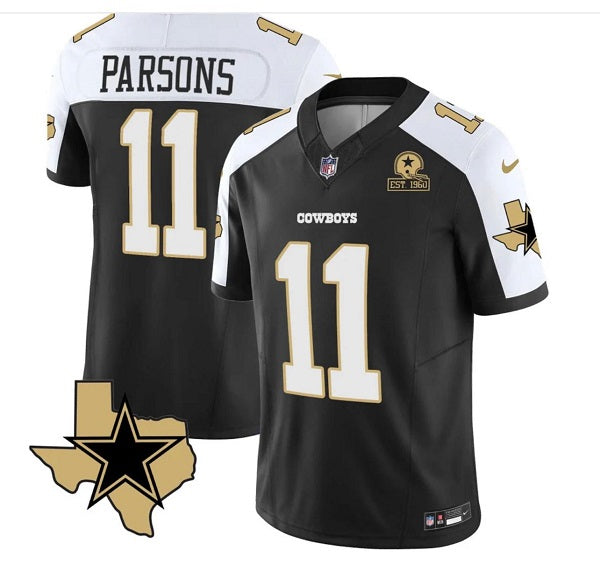 Micah Parsons Dallas Cowboys black-white FUSE jersey