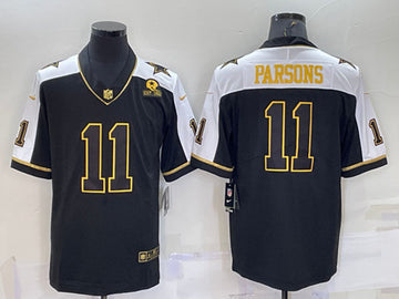 Dallas Cowboys #11 Micah Parsons Black Gold Thanksgiving With Patch Jersey