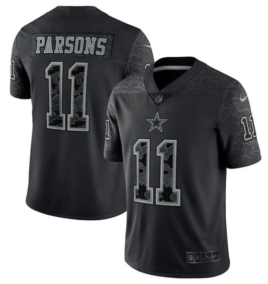 Dallas Cowboys #11 Micah Parsons Black Reflective Jersey