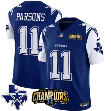 Micah Parsons Dallas Cowboys blue-white FUSE jersey