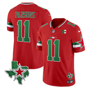 Dallas Cowboys #11 Micah Parsons Red 2024 FUSE Mexico Jersey