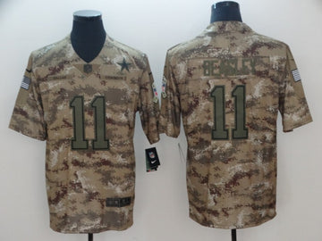 Dallas Cowboys #11Cole Beasley 2018 Camo Salute To Service Jersey