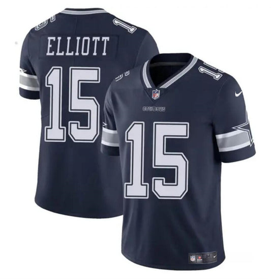Dallas Cowboys #15 Ezekiel Elliott Navy Jersey