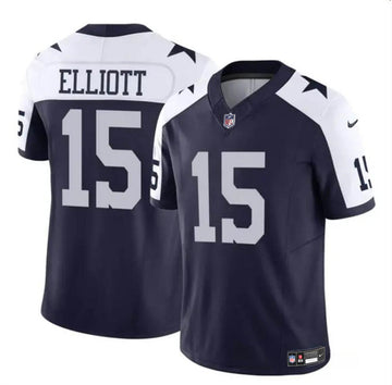 Ezekiel Elliott Dallas Cowboys navy-white FUSE jersey