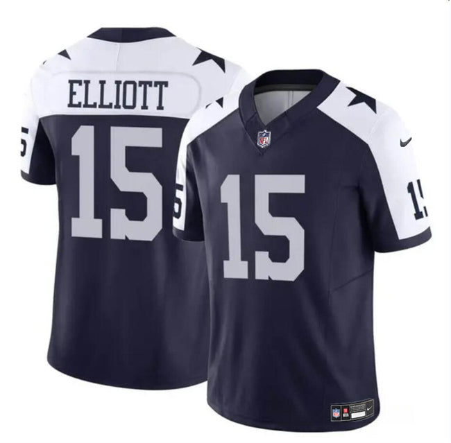 Ezekiel Elliott Dallas Cowboys navy-white FUSE jersey