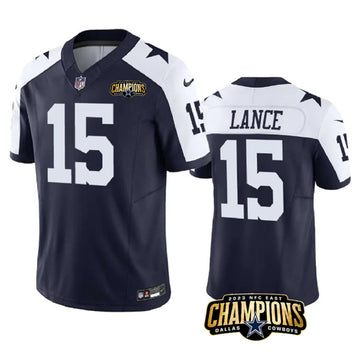 Trey Lance Dallas Cowboys navy-white FUSE jersey