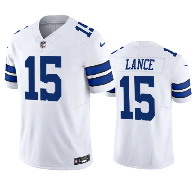 Trey Lance Dallas Cowboys white FUSE jersey