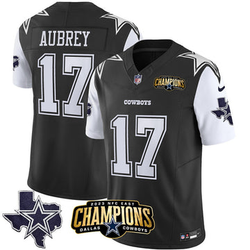 Brandon Aubrey Dallas Cowboys black-white FUSE jersey
