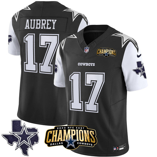 Brandon Aubrey Dallas Cowboys black-white FUSE jersey