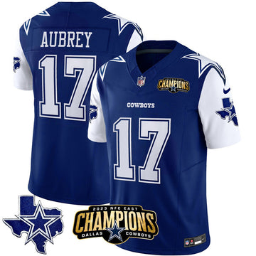 Brandon Aubrey Dallas Cowboys blue-white FUSE jersey
