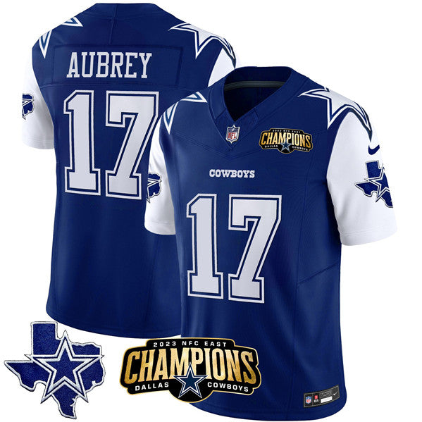 Brandon Aubrey Dallas Cowboys blue-white FUSE jersey