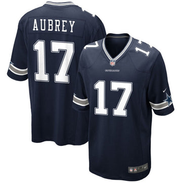 Dallas Cowboys #17 Brandon Aubrey Navy Football Game Jersey