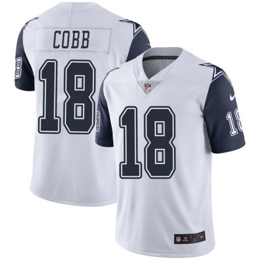 Dallas Cowboys #18 Randall Cobb White Color Rush Jersey