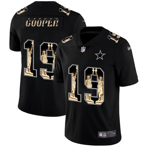 Dallas Cowboys #19 Amari Cooper 2019 Black Statue Of Liberty Jersey