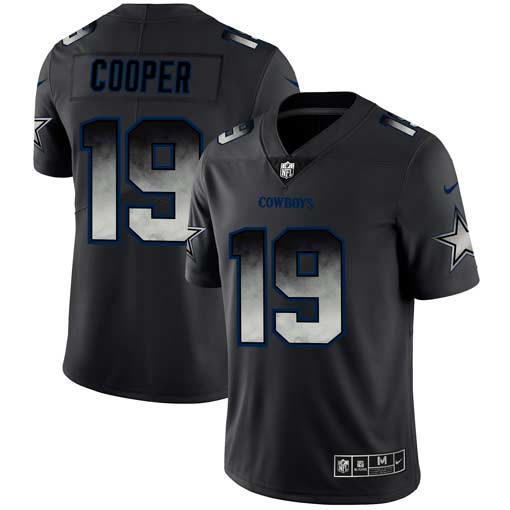 Dallas Cowboys #19 Amari Cooper Black 2019 Smoke Fashion Jersey