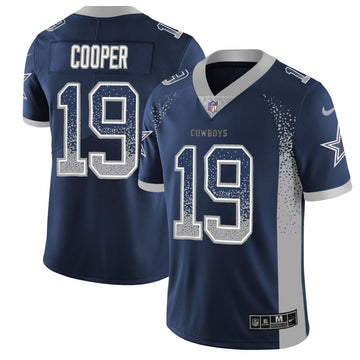 Dallas Cowboys #19 Amari Cooper Navy Blue 2018 Drift Fashion Color Rush Jersey