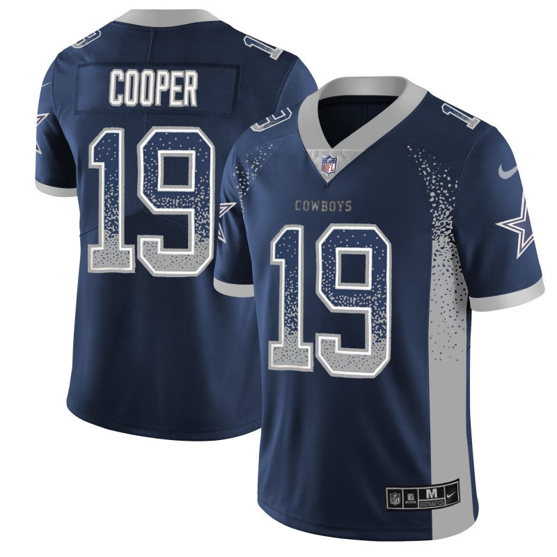 Dallas Cowboys #19 Amari Cooper Navy Blue 2018 Drift Fashion Color Rush Jersey