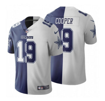 Dallas Cowboys #19 Amari Cooper Navy White Split Jersey