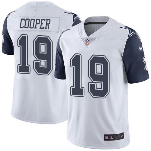 #Dallas Cowboys #19 Amari Cooper White Color Rush Jersey