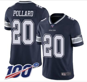Dallas Cowboys #20 Tony Pollard 2019 Blue 100th Season Jersey
